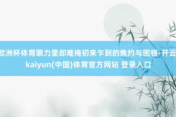 欧洲杯体育眼力里却难掩初来乍到的焦灼与困顿-开云·kaiyun(中国)体育官方网站 登录入口