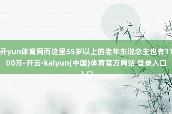 开yun体育网而这里55岁以上的老年东说念主也有1100万-开云·kaiyun(中国)体育官方网站 登录入口