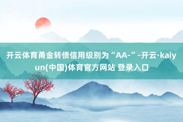开云体育甬金转债信用级别为“AA-”-开云·kaiyun(中国)体育官方网站 登录入口