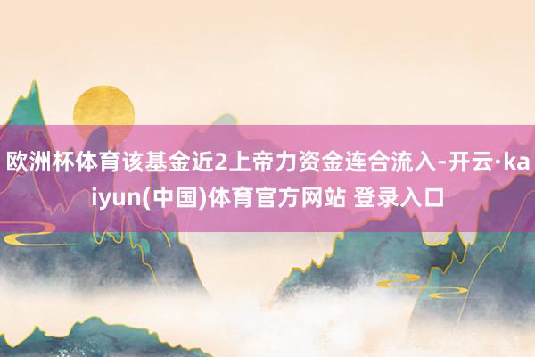 欧洲杯体育该基金近2上帝力资金连合流入-开云·kaiyun(中国)体育官方网站 登录入口