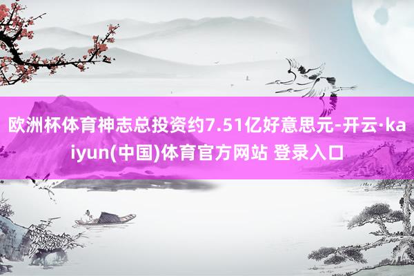 欧洲杯体育神志总投资约7.51亿好意思元-开云·kaiyun(中国)体育官方网站 登录入口