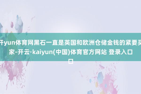 开yun体育网黑石一直是英国和欧洲仓储金钱的紧要买家-开云·kaiyun(中国)体育官方网站 登录入口