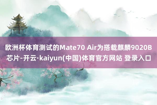 欧洲杯体育测试的Mate70 Air为搭载麒麟9020B芯片-开云·kaiyun(中国)体育官方网站 登录入口