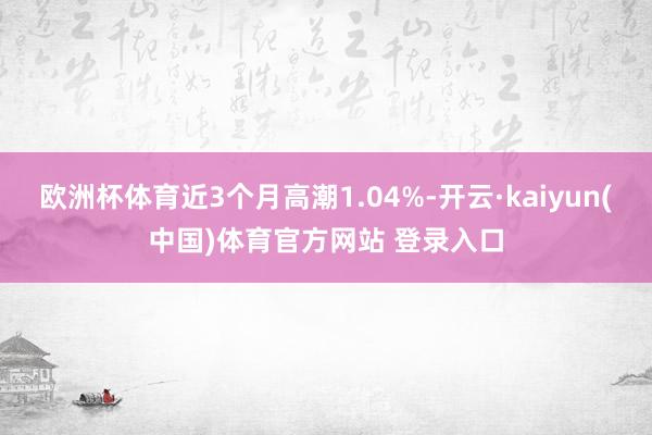 欧洲杯体育近3个月高潮1.04%-开云·kaiyun(中国)体育官方网站 登录入口